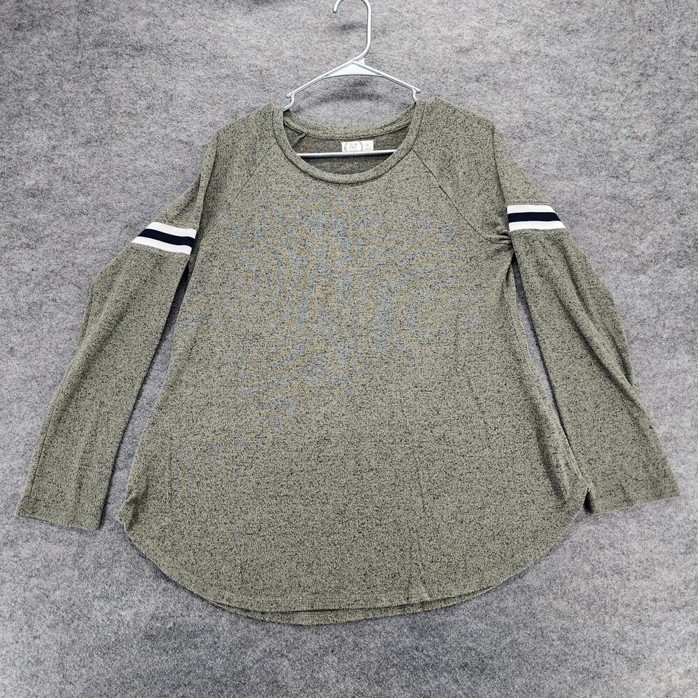 24/7 Maurices Shirt Womens Medium Brown Long Sleeve